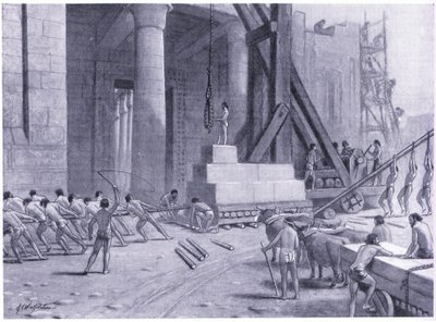 Phoenician Craftsmen Building a Temple for Solomon by A.C. Weatherstone